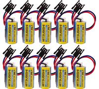 Topchances 10 pièces Mitsubishi A6BAT ER17330V batterie PLC taille 2 / 3A 3,6V Li-Ion batterie avec connecteur