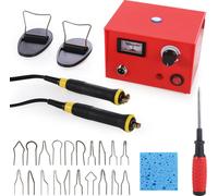 Topchances 220V Machine à pyrograver , Set de poêle à bois multifonction, Kit professionnel de pyrogravure Dual Pen Outil de combustion du bois Dual Pen Pyrographie