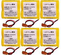 Topchances 6 pièces BR-CCF2TH batterie avec prise 6V 5000 mAh PLC accu pour FANUC A98l-0001-0902