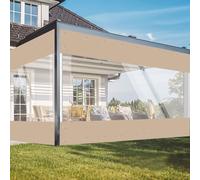 Topchances Bâche PVC transparente avec oeillets Rideaux de séparation, Rideaux de bâche d'extérieur 0,55mm Imperméable Etanche au vent Bâche vinyle pour kiosques, pergolas, balcons, jardins, porches(2