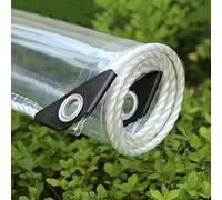 Topchances Bâche PVC transparente imperméable avec œillets, auvents résistants pliables,0,39mm Protection contre la pluie Rain Cover pour meubles de jardin plantes serre,4Mx5.5M