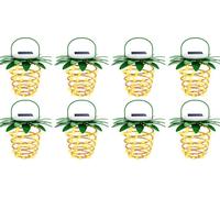 Topchances Lanterne solaire, 8 pièces de lampes solaires 60 LED Lampe solaire suspendue ananas IP65 étanche Lampe solaire de jardin pour jardin, fête, Noël, mariage