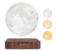 TOPCHANCES Levitating Moon Lamp,Lampe Lune 3D Flottant et Filant Librement Dans l’air Avec Socle en Bois et Impression Moon Light,Pour Des Cadeaux Uniques pour les Fêtes,Décor de Chambre,Veilleuse