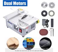 Topchances Mini scie circulaire de table multifonctionnelle Micro Precision Desktop DIY scie à chaîne pour le travail du bois