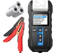 TOPDON BT300P Testeur Batterie Voiture 12V 24V, avec Imprimante Intégrée | 100-2000 CCA Testeur de Batterie pour Tests Batterie/Démarrage/Système de Charge, Analyseur Numérique pour Auto, Camion, Moto