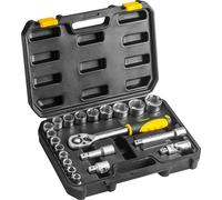 TOPEX Clés à douille 1/2", jeu de 21 pièces.