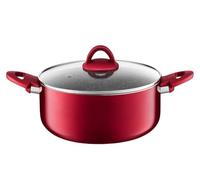 TOPF AMBITION Faitout antiadhésif en aluminium avec couvercle en verre Rouge 2,7 l