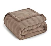 Topfinel Couverture Polaire 220x240cm,Polaire de Lapin pour l’Automne et l’Hiver, Cocooning et Doux.,Oeko-TEX,Couverture Lit 2 Personnes,Adaptée aux Bebe, Enfant, Chien et Chat, Marron