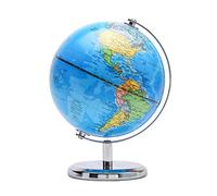 TOPGLOBE 14 cm monde mini globe carte politique avec support en acier | Anglais MapC lear Country Borders Capital Cities géographie apprentissage voyage Planning et Bureau présentation