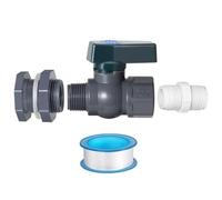 TopHomer Kit de vanne de vidange de baril de pluie, kit de robinet de baril de pluie de 1,9 cm avec connecteur de cloison et adaptateur de robinet de baril de pluie d'étanchéité à filetage (A)