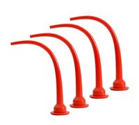 TopHomer Lot de 4 cônes en silicone de 30 cm, 4 embouts en plastique, outil de calfeutrage rouge, applicateur de buse de calfeutrage pour pistolet à calfeutrer (C)
