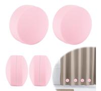 TopHomer Lot de 4 Paires de rideau en silicone - Rose, Aimants puissants | Imperméables et antirouille - Pour rideaux de douche, utilisation en extérieur et nappe(96g/paire)