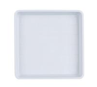 TopHomer Plateau pour plantes carrées en blanc avec soucoupe Pot de fleurs pour plantes grasses en pot avec bac d’égouttement pour patio, jardin, véranda, serre (18 mm / 7,1 pouces)