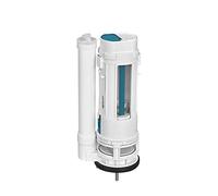 TopHomer Robinet de chasse d'eau double 25 cm, kit de remplacement pour réservoir de 26 à 29 cm, économique en eau, blanc et bleu