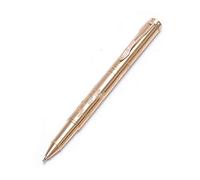 TopHomer Stylo à bille en laiton, stylo signature à gel métallique avec recharge d'encre noire remplaçable (0,5 mm) pour partenaires, amis (boîte)
