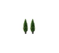 Topiaire Artificiel Cèdre 2PCS Fausse Plante Intérieur Extérieur 121,9 cm