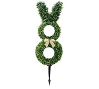 Topiaire de lapin de jardin - Lapin artificiel en bois - Arbres artificiels verts | Faux buissons réalistes pour décoration de pelouse extérieure, plantes à feuilles persistantes décoratives pour