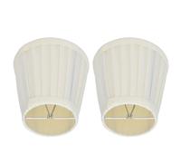 Topiky 2 Pièces Petit Abat-jour à Clipser sur Ampoule, Abat-jour en Tissu Baril pour Lampe Murale de Lustre de Table, Ensemble d'Abat- Double avec Tissu Confortable (PX07)