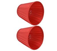 Topiky 2 Pièces Petit Abat-jour à Clipser sur Ampoule, Abat-jour en Tissu Baril pour Lampe Murale de Lustre de Table, Ensemble d'Abat- Double avec Tissu Confortable (PX31)