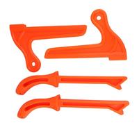 Topiky 4Pcs Bâtons Poussoirs pour Scie de Table Outils de Sécurité pour | Conception de poignée ergonomique, prévention du rebond, ensemble d\'accessoires de dégauchisseuse, plastique orange