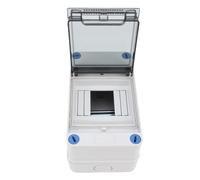 Topiky Boîte de Distribution étanche IP66 à 4 Voies, Boîte de Jonction d'alimentation sur Rail DIN, Boîtier de Disjoncteur Extérieur pour Système électrique, avec Vis Bleues, 6,7 X 4,2 X 3,9 Pouces