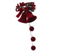 Topiky Boule Rouge Floquée, Ornement de Noël, Décoration d'arbre à Suspendre, pour Fenêtre de Couronne de Bricolage, Décoration Intérieure et Extérieure de Vacances, Pendentif Festif Facile à