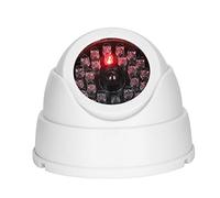 Topiky Caméra de Surveillance Simulée, Caméra Dôme Factice, Dôme Simulée Intérieure et Extérieure sans Fil Mr-18b avec 30 LED IR Factices, Fausse de sécurité pour Magasin de Bureau à Domicile
