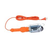 Topiky Capot de Lampe de Travail Portatif, Prise de Base E27, Abat-jour de Projecteur Pliable avec Interrupteur à Crochet, Câble de 5 M pour Ateliers, Garages, Bâtiments (Silicone+acier
