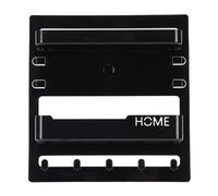 Topiky Chevet Organisateur Mural avec Crochets (Black) | Caddie mural, conception peu encombrante, auto-adhésif, rangement dans un dortoir, installation sans perceuse, 9,4x9,1x2,1