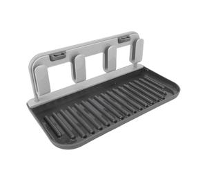 Topiky Égouttoir à Bouteilles avec Bac de Vidange, Support de Paille Peu Encombrant pour 4 Bouteilles et Couvercles de Voyage, Sèche- de Comptoir