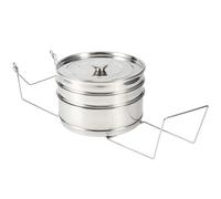 Topiky Ensemble de Casseroles Vapeur Empilables en Acier Inoxydable à 3 | Insert de cuisson multicouche, cuiseur vapeur pour riz et légumes sains, ensemble d\'accessoires de casserole universel