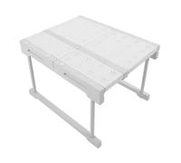 Topiky Étagère d'armoire Extensible en Acier au Carbone, étagère Empilable, Organisateur de Rangement Réglable pour Placard de Cuisine, Salle de Bain, Installation sans Perçage, Largeur 48 Cm, Peut