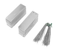 Topiky Étiquettes de Plantes en Métal Double Face Imperméables, Double œillet, étiquettes D'identification d'arbre en Aluminium de 100 Pièces pour Le Jardinage, Les Serres, Les Essais
