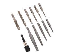 Topiky Extracteur de Vis Durable avec Jeu de Tarauds 11 Pièces, Idéal pour la Réparation Automobile et un Usage Domestique, en Acier allié et Acier Rapide