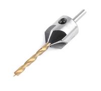 Topiky Foret à Fraiser 4,5 Mm, Foret à Chanfrein à Tige Ronde, Alésoir à Bois avec clé Hexagonale, Outil d'alésage pour Bois, Plastique, Matériau Souple (Simple 3,5 mm + petite clé)