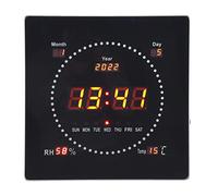 Topiky Grande Horloge Murale Numérique à LED, Horloge de Bureau Numérique à Piles | à Grands Chiffres | à Température Hebdomadaire | Réveil Calendrier | pour Le Bureau des Personnes âgées