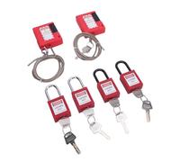 Topiky Kit de Verrouillage électrique, Ensemble de Cadenas de sécurité avec Moraillon, Serrure de Disjoncteur Universelle, Cadenas Loto pour Industriel, Serrures de Verrouillage pour la sécurité