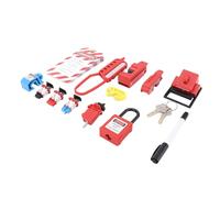 Topiky Kit de Verrouillage électrique pour Serrure de Disjoncteur - 8 Serrures avec Moraillon, Ensemble combiné Polyvalent pour le Verrouillage de sécurité des Machines et des équipements Industriels