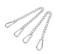Topiky Lot de 2 Chaînes de Chaise Suspendue, capacité de Charge de 660 LB, Chaîne de Balançoire Robuste en Acier Inoxydable avec 4 Mousquetons à Ressort pour Hamac, Chaise, Porche, Balançoire, Sac
