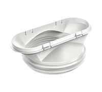 Topiky Manchette de Tuyau D'échappement Flexible pour Climatiseur (Blanc | Collier de hotte d\'extraction de sèche-linge en PP durable, installation facile, pour tuyau d\'aération mobile