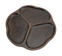 Topiky Plateau à Copeaux de Bois et à Trempette, Assiette de Service Divisée à 3 Compartiments, Conception Esthétique pour les Fêtes D'apéritif