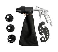 Topiky Pneumatique Sableuse Ensemble, Sableuse Manuelle avec Sac de 450ml | Outil de sablage, outil d\'élimination de la rouille, outil de polissage, avec 4 buses, pour la remise à neuf des métaux