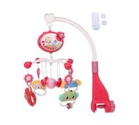 Topiky Projecteur d'étoiles Mobile pour Berceau Musical pour bébé, Veilleuse, Télécommande, 400 Mélodies Apaisantes, 5 Jouets Suspendus Rotatifs, Minuterie, Idéal pour les Nouveau-nés (rouge)