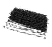 Topiky Spiral Binding Coils 8mm, 48 Boucles Pas 4:1 (BLACK) | Dos de reliure en plastique pour papier A4, capacité de 40 feuilles, 100 pièces, rotation à 360 degrés