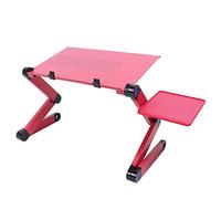 Topiky Table Pliante pour Ordinateur Portable, Bureau d'Ordinateur Moderne avec Dissipation de la Chaleur, Support pour Ordinateur Portable avec Support de Souris, Bureau Pliable pour la Maison, Le