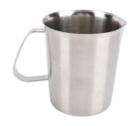 Topiky Tasse à Mesurer en Acier Inoxydable, Pichet à Mousse de Lait avec Bec Verseur, Verre à Expresso à Double Marquage, Tasse à Mesurer à café Résistante à la Chaleur pour Latte, Cuisine (500ML)
