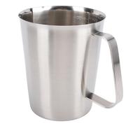 Topiky Tasse à Mesurer en Acier Inoxydable, Pichet à Mousse de Lait avec Bec Verseur, Verre à Expresso à Double Marquage, Tasse à Mesurer à café Résistante à la Chaleur pour Latte, Cuisine (1500 ml)