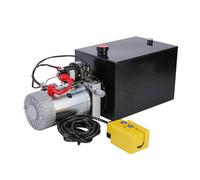 Topiky Unité de Puissance Hydraulique, Pompe à Simple Effet 12 L 12,68 Litres pour Remorque à Benne Basculante, Moteur CC 2900,75 PSI SAE 6 Ports avec Contrôleur Filaire de 4,6 M