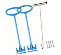 Topiky Universal Pool Skimmer Basket Handle Tool (1 Jeu) | Conception robuste, poignée ergonomique, s\'adapte aux piscines creusées et hors sol, crochets en alliage d\'aluminium,