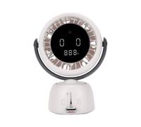 Topiky Ventilateur de Table Intelligent avec Suivi de Tête par IA, 200 | Mini ventilateur Rechargeable, affichage numérique, ventilateur Portable USB C pour chambre à coucher, bureau, voyage